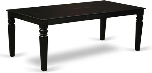 Miniatura 5 de East West Furniture LGBO7-BLK-W - Juego de comedor de 7 piezas que consta de una mesa de comedor rectangular con hojas de mariposa y 6 sillas