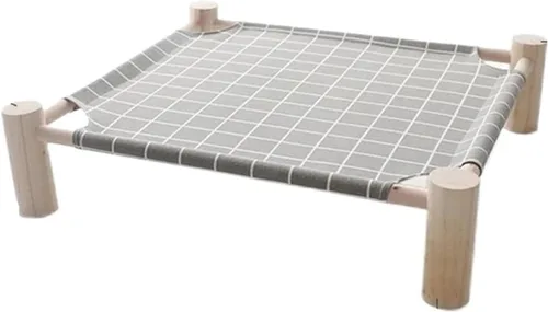 Cat Hammock Bed Wooden Elevated Cooling Detachable Indoor Pet