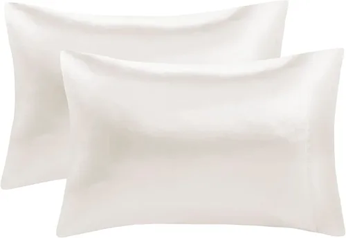 Miniatura 40 de Madison Park Essentials Juego de 2 fundas de almohada de satén para cabello y piel, lujosamente suave, sedosa con brillo natural, fresca al tacto