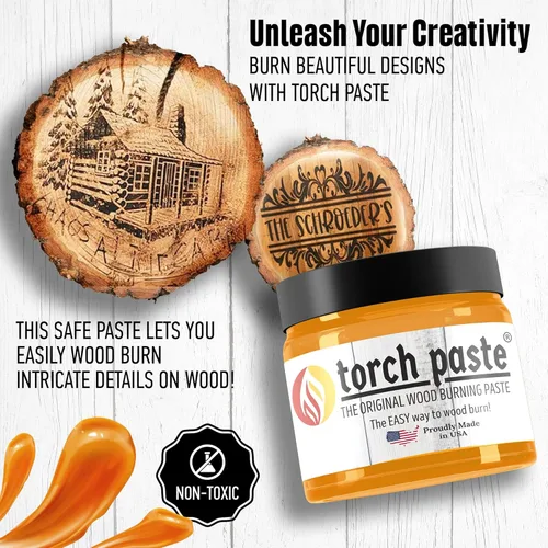 Miniatura 3 de Torch Paste - La pasta original para quemar madera Fabricada en EE. UU. Pasta no tóxica activada por calor para manualidades y grabado