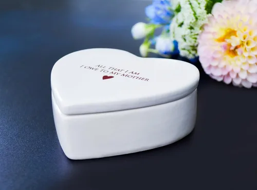 Miniatura 7 de Regalo para mamá de Susabella - Regalo de boda para madre de la novia o madre del novio, caja de cerámica para recuerdos en forma de corazón o caja