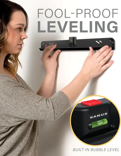 Miniatura 7 de Sanus Soporte de pared para TV sin pernos - Bajo perfil de 22 a 55 pulgadas con fácil instalación DIY - Incluye cierre de seguridad incorporado