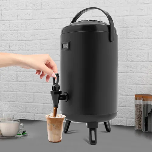 Miniatura 10 de Dispensador térmico aislado de bebidas frías y calientes con espita - Dispensador de té y café de acero inoxidable (2.11 galones)