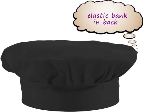 Miniatura 5 de Juego de delantal y gorro de chef para niños, delantales ajustables de algodón con bolsillo grande, delantales negros para niñas y niños, delantales