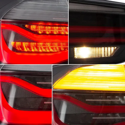 Miniatura 4 de VLAND Conjunto de luces traseras compatible con BMW Serie 3 F30 F35 F80 320i 328i 328D 335i M3 sedán de 6ª generación 2013-2018, lámpara trasera