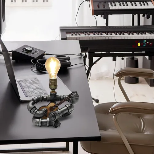 Miniatura 5 de Lámpara de mesa de guitarra musical, decoración artística, artículos de guitarra, regalos geniales para amantes del arte de la música, reproductores