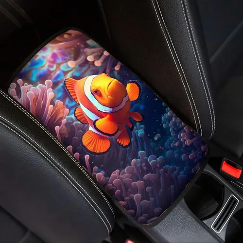 Miniatura 31 de Funda para reposabrazos de automóvil, ajuste universal para la mayoría de automóviles, SUV, camiones, sedán, patrón fresco, plegable, cómoda, Oso