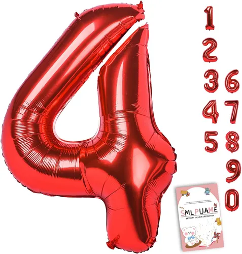 Miniatura 156 de Globos de números de 40 pulgadas del 0 al 9 dorados grandes del número 0, globos digitales para suministros de decoración de celebración de fiesta