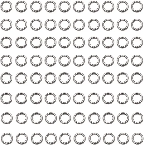 Miniatura 7 de 500 anillos divididos de acero inoxidable para hacer joyas, collares, pulseras, aretes, llavero, manualidades (496.378-0.276 in)