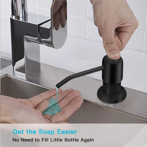 Miniatura 7 de OHiHi Dispensador de jabón para platos para fregadero de cocina, dispensador de jabón para fregadero de encimera, bomba de agua con tubo