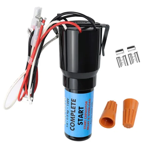 Upgrades URCO410 Kit de arranque forzado 3 en 1 para refrigeradores y congeladores por AMI PARTS -1/4 a 3 en 1 Relé de arranque - Capacitor de