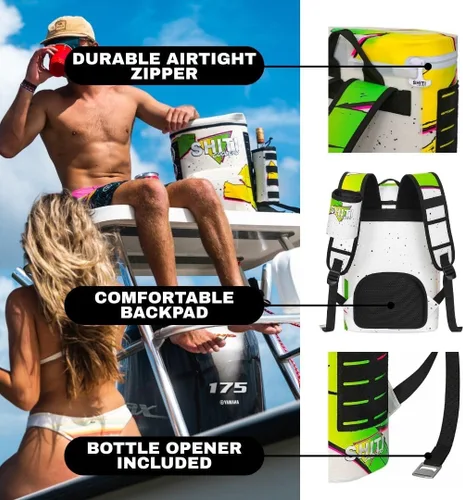 Miniatura 5 de SHITI Hieleras Enfriador para Camping, Viajes, Playa, Lonchera Suave para Alimentos, Bebidas y Hielo, Portátil, Impermeable, Bolsa Aislada de 24