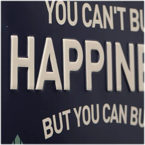 Miniatura 4 de Letrero de metal para Jeep Wrangler, «You Can't Buy Happiness But You Can Buy a Jeep Wrangl», divertida decoración de pared para Jeep Azul marino