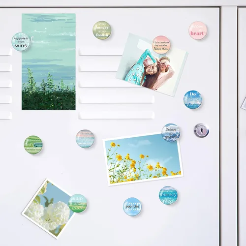 Miniatura 3 de MORCART 16 piezas de imanes inspiradores para nevera, imanes decorativos con citas motivacionales para casillero, pizarra blanca, gabinete, oficina
