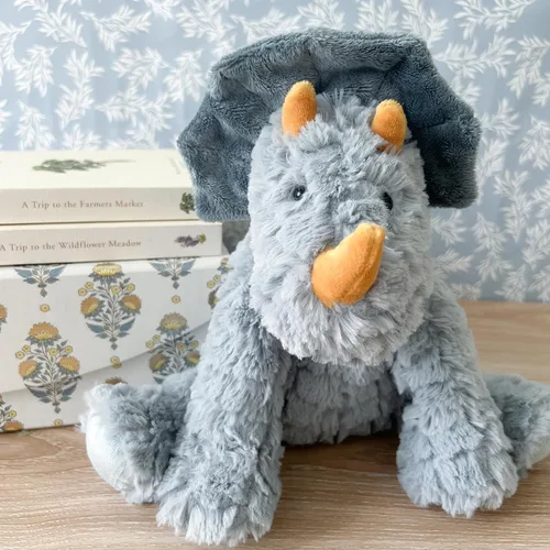 Miniatura 7 de MON AMI Bashful The Dino - Animal de peluche de 9 pulgadas para niños, juguete de peluche de dinosaurio suave, compañero prehistórico abrazable