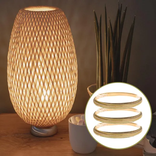 Miniatura 3 de EXCEART Tiras 3 rollos de caña plana ancha fina caña de bambú natural Bobina plana para cesta de tejer suministros de caña de ratán correas DIY Verde