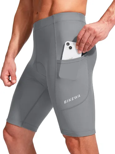 Miniatura 2 de Pantalones cortos de ciclismo para hombre con acolchado 3D para ciclismo de carretera, ciclismo de montaña, ciclismo UPF 50+, bolsillos