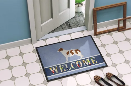 Miniatura 4 de Caroline's Treasures BB8334MAT AIDI - Tapete para perro de montaña Atlas de 18 x 27 pulgadas, tapete azul para puerta delantera, para interiores