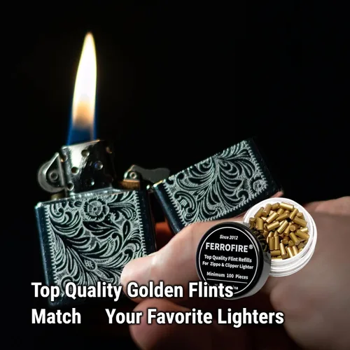 Miniatura 6 de Paquete de 100 pedernales de repuesto prémium compatibles con encendedores Zippo Clipper Piedra de pedernal ferrocerio de larga duración
