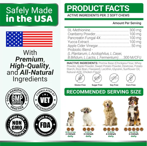 Miniatura 6 de Neutralizador de Orina de Perro para Césped - 170 masticables - Guardaverde avanzado para orina de perro - Suplemento neutralizador de césped
