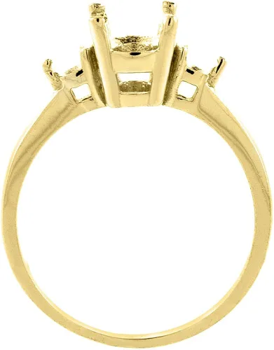Miniatura 2 de Oro amarillo de 14K Anillo De Aguamarina Natural Oval 9x 7mm zafiro azul claro Accent Tamaños 5A 10