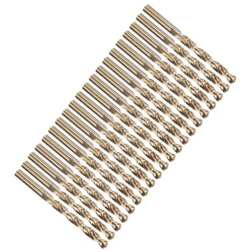 Miniatura 8 de PATIKIL Broca Jobber de 0.039 in, vástago recto M35 cobalto 5% acero de alta velocidad 135° acabado dorado para metal duro de acero inoxidable - 2