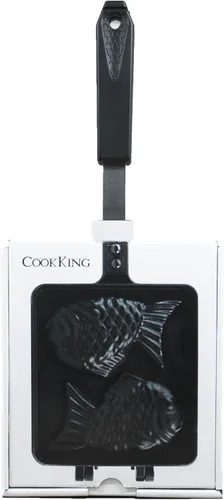 Miniatura 7 de CookKing - Panquequera con forma de pez Taiyaki japonés, normal, Negro