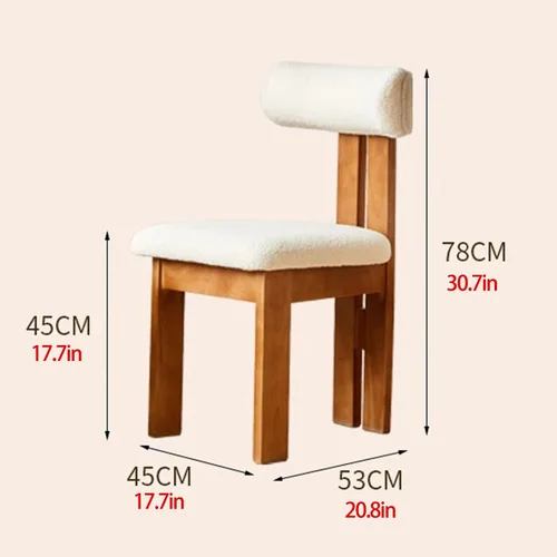 Miniatura 3 de Sillas de comedor modernas tapizadas, sillas de cocina con marco de madera maciza, silla de sala de estar, cómodo soporte de respaldo alto para sala