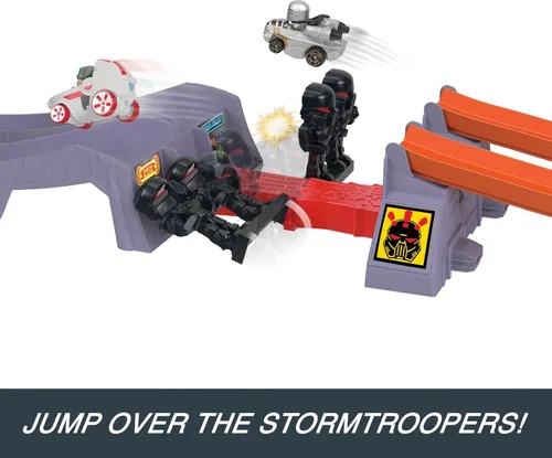 Miniatura 4 de Hot Wheels Star Wars RacerVerse - Juego de pistas de autos de juguete y 2 corredores fundidos a presión, Grogu's Great Race, U44Inspirado en Star