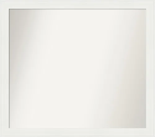 Miniatura 398 de Amanti Art Espejo de baño blanco para sobre el fregadero, 24 x 24 pulgadas, hecho a medida, espejo de tocador cuadrado blanco estrecho, marco
