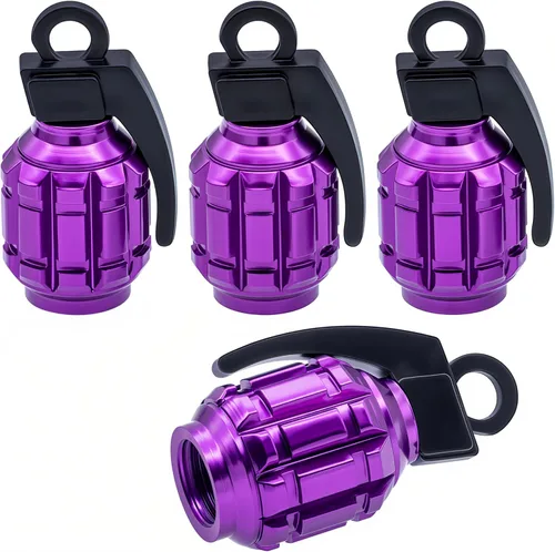 Miniatura 43 de 4 piezas tapas de vástago de válvula de neumático estilo bola 8, cubiertas universales de vástago de válvula de neumático con núcleo de cobre a