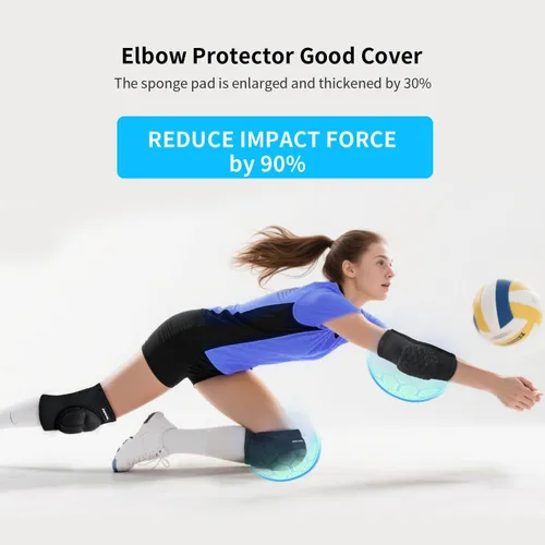Miniatura 3 de Coderas de voleibol para niños 2XS-XL -Protector de codo transpirable Adolescentes Hombres Mujeres Bailando Patinaje Fútbol almohadillas