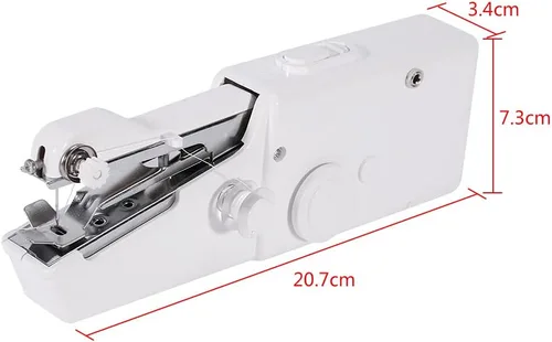 Miniatura 4 de Máquina de coser portátil, mini herramienta de mano eléctrica de costura profesional, adecuada para principiantes, tela de bricolaje, cortina