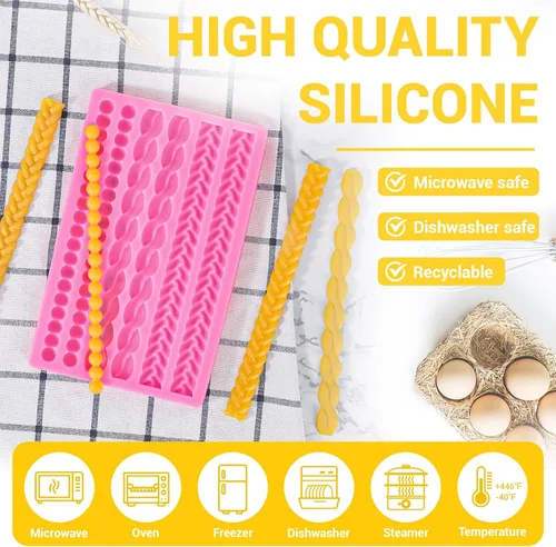 Miniatura 4 de Molde de silicona Beasea para decoración de pasteles, encaje de perlas para masa de tarta, fondant, herramienta de repostería DIY, decoración