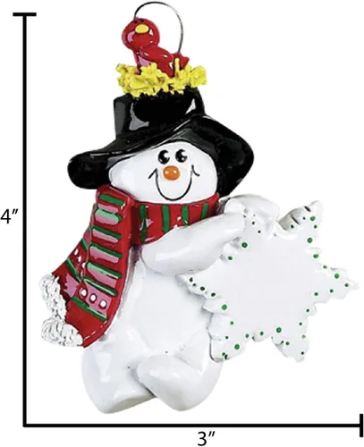 Miniatura 3 de Adornos de muñeco de nieve personalizados en 3D para árbol de Navidad, adornos de Navidad de muñeco de nieve Frosty 2025, adorno único con nombre