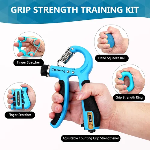 Miniatura 2 de Kit de entrenamiento de fuerza de agarre de 13 piezas, fortalecedor de agarre de mano, fortalecedor de antebrazo, fortalecedor de dedos, ejercitador