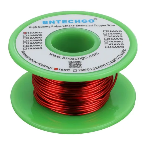 Miniatura 24 de BNTECHGO - Alambre magnético de 26 AWG, cable de cobre esmaltado para bobinado, 4 onzas, 0.0157 pulgadas de diámetro, 1 bobina de color rojo, Rojo 4