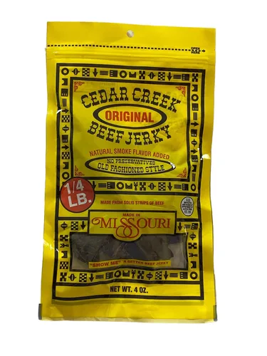 Miniatura 3 de Cedar Creek Beef Jerky, Secado al aire en rodajas finas, paquete de 4 onzas, sin conservantes artificiales, carne de res alimentada con pasto