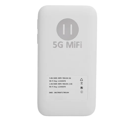 Miniatura 8 de Hotspot móvil 5G Wi Fi 6, enrutador de punto de acceso de alta velocidad de 2.77 Gbps, soporte de 16 dispositivos, router portátil de 6100 mAh WiFi