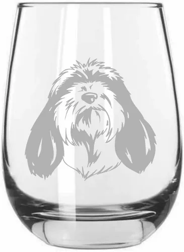 Miniatura 324 de Sakhalin Husky Dog - Copa de vino grabada personalizada de 15.25 onzas sin tallo