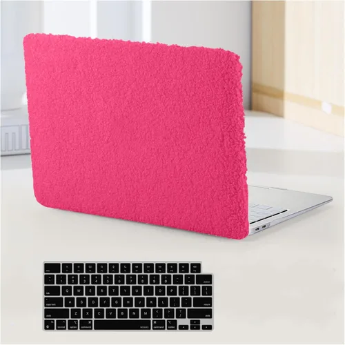 Miniatura 32 de Funda a cuadros para MacBook Air de 13 pulgadas M5 M4 M3 M2 2026-2022 A3240 A3113 A2681, piel a cuadros con textura a cuadros para MacBook Air 13.6