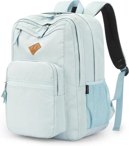Miniatura 21 de ZORFIN - Mochila de 26 litros para la escuela, universidad y viajes, impermeable, con 8 compartimentos, Verde militar, Moderno