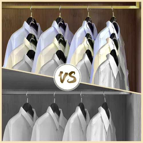 Miniatura 4 de Sankoly 50 ganchos de metal para colgar ropa estables para diferentes perchas de ropa, 0.343 in de diámetro del agujero, color dorado