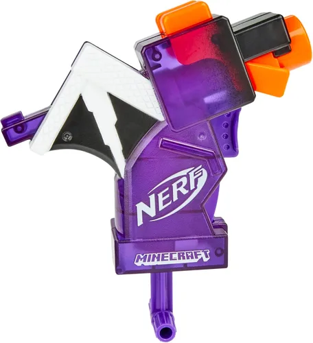 Miniatura 7 de Nerf MicroShots Minecraft Ender Dragon Mini Blaster, diseño de Minecraft Dragon Mob, incluye 2 dardos oficiales de élite, mango de cebado