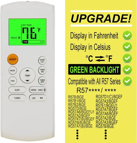 Miniatura 2 de Mando a distancia de repuesto para Midea MR COOL Koolking Bosch Carrier Toshiba AC Air Condtioner RG57B1/BGE RG57A6/BGEF RG57A6/BGEFU1 RG57E1/BGEU1