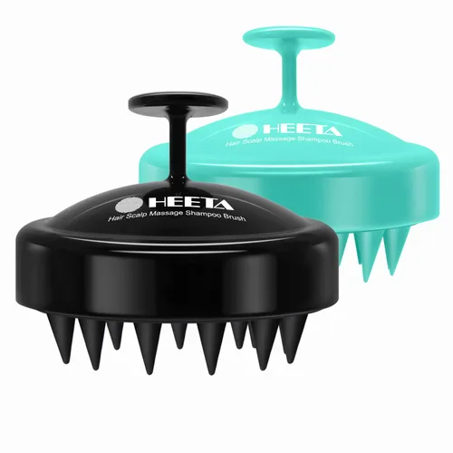 Miniatura 13 de HEETA Masajeador para el cuero cabelludo para el crecimiento del cabello, cepillo de champú de silicona para el cuero cabelludo, cepillo exfoliante