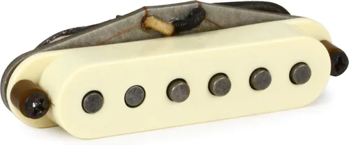 Miniatura 11 de Seymour Duncan Antiquity II Surfer Strat - Medio - Viento inverso, polaridad inversa - Crema - Pastilla para guitarra eléctrica Cubierta blanca