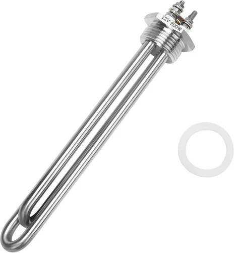 Miniatura 8 de DERNORD Calentador de inmersión de 12V 300W Elemento calentador de agua sumergible Elemento de calefacción de acero inoxidable con ajuste NPSM de 1