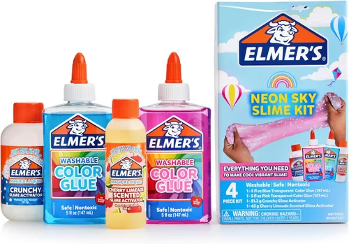 Miniatura 11 de Elmer's Kit de slime esponjoso, incluye pegamento de color translúcido, pegamento con purpurina, activador de slime esponjoso, 4 unidades, perfecto