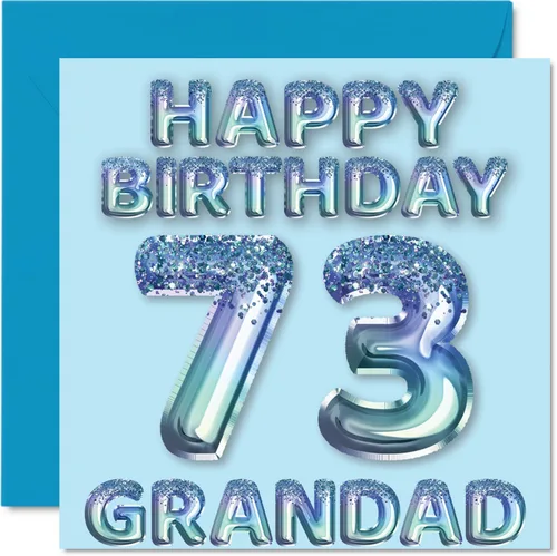 Miniatura 288 de Stuff4 Tarjeta de primer cumpleaños para niños, globo de fiesta con purpurina azul, tarjetas de feliz cumpleaños para niño de 1 año, nieto, hijo, 57